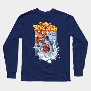 paskalamak shirt monkey shark Long Sleeve T-Shirt